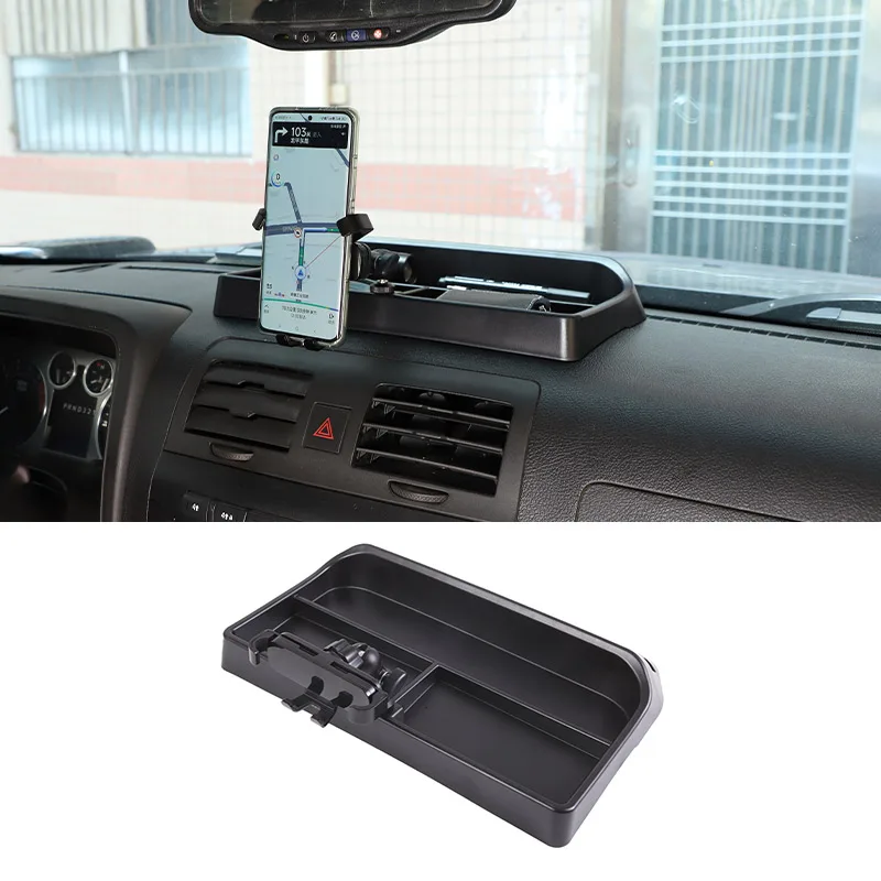 

For Hummer H3 2005-2009 ABS Black Central Control Dashboard Phone Holder Storage Box Phone Holder Tray Car Accessories