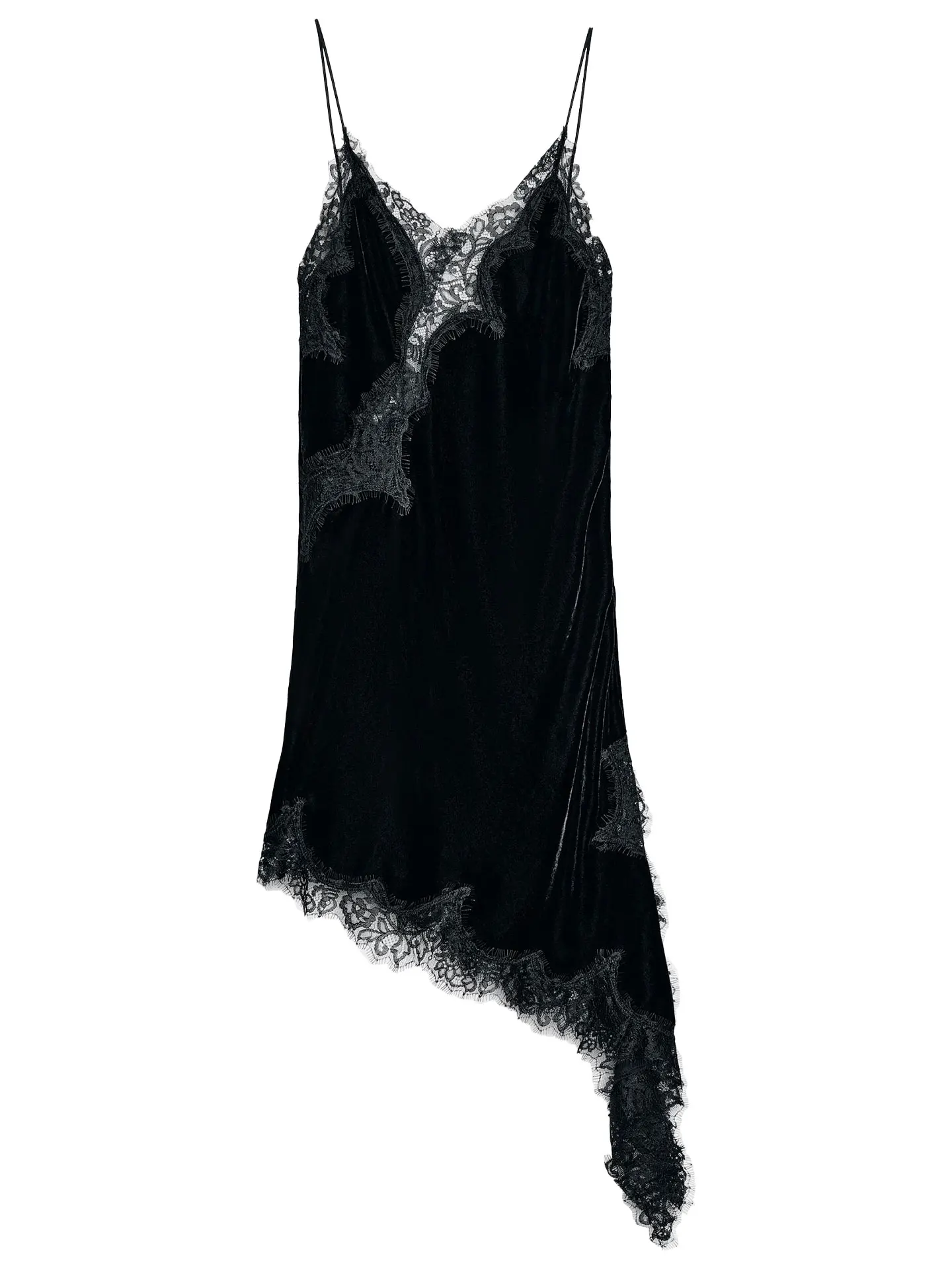 Inverno 2025 Sexy Lace Velvet V-ne Svel Strap Dr Emagrecimento Casual Assimétrico Senhoras Dr Desgaste Diário