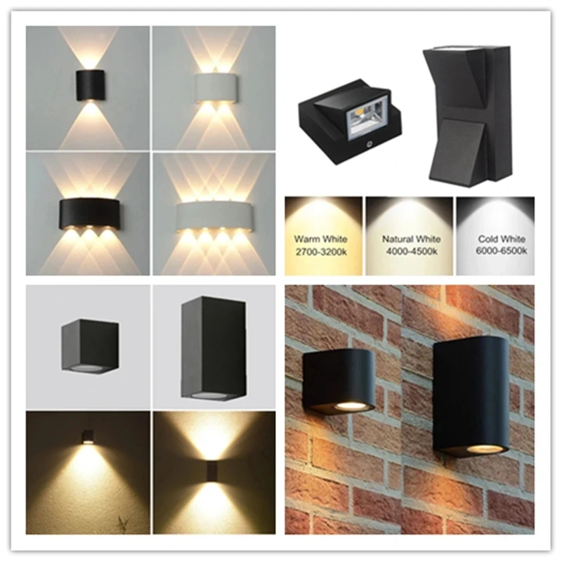 

Waterproof indoor outdoor Led wall lights 2W-10W LED Aluminum Wall Lamp Garden Lights Modern wall lights Porch Light Wall