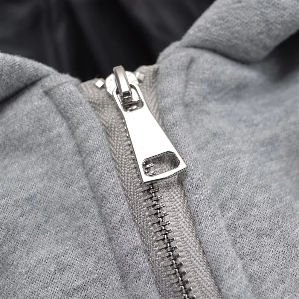 women's suit jacket casual single breasted hooded fake two-piece splicing autumn new suit jacket