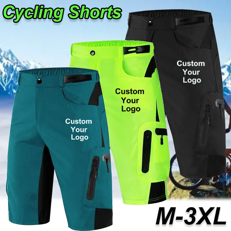 Mannen Custom Uw Logo Mtb Shorts Outdoor Motorcross Fiets Korte Broek Ademende Losse Pasvorm Voor Hardloopfiets Fietsbroek