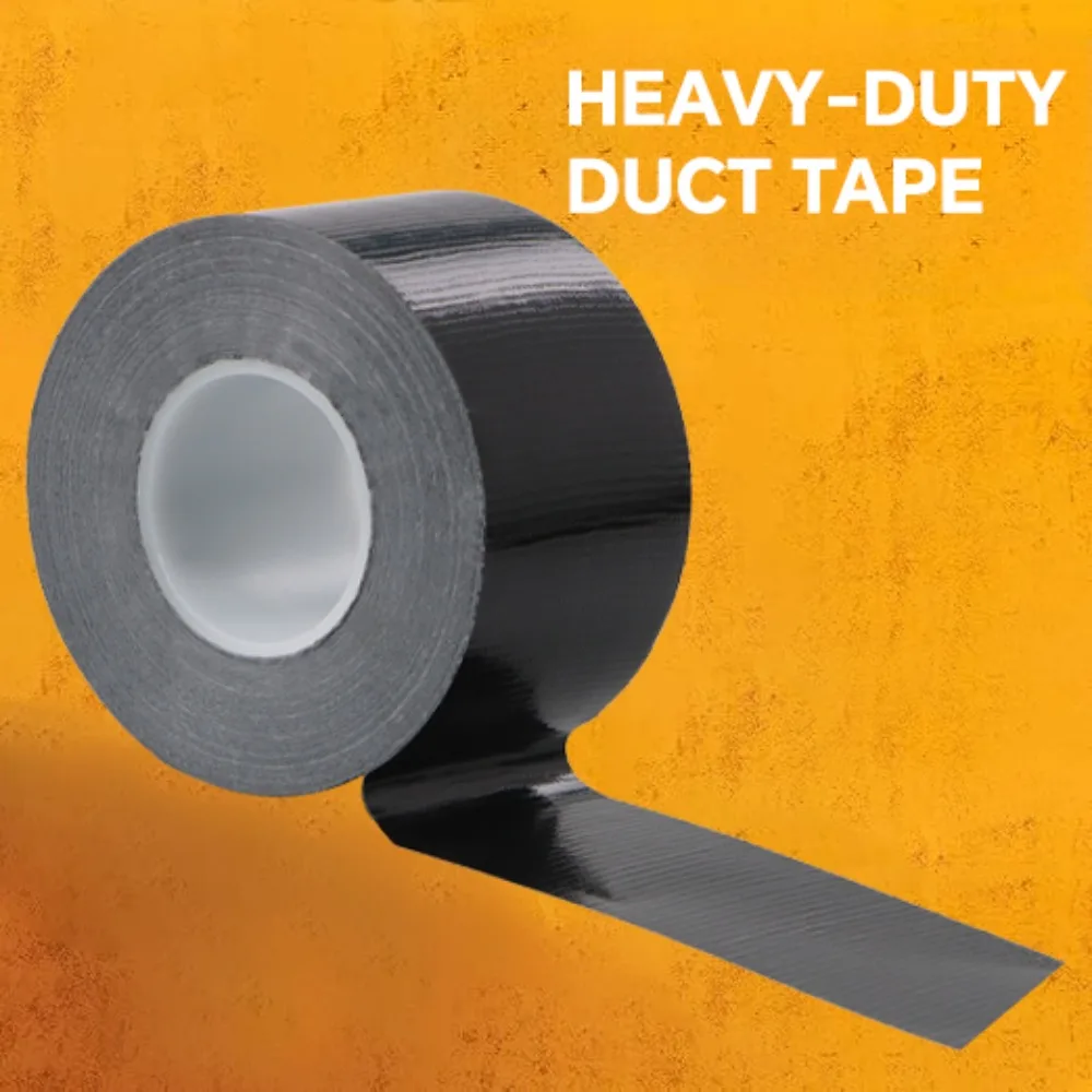 

Black Heavy Duty tape, Strong Adhesive , No Residue, Easy Tear by Hand for Home Repairs Indoor Outdoor Crafts Packing HVAC