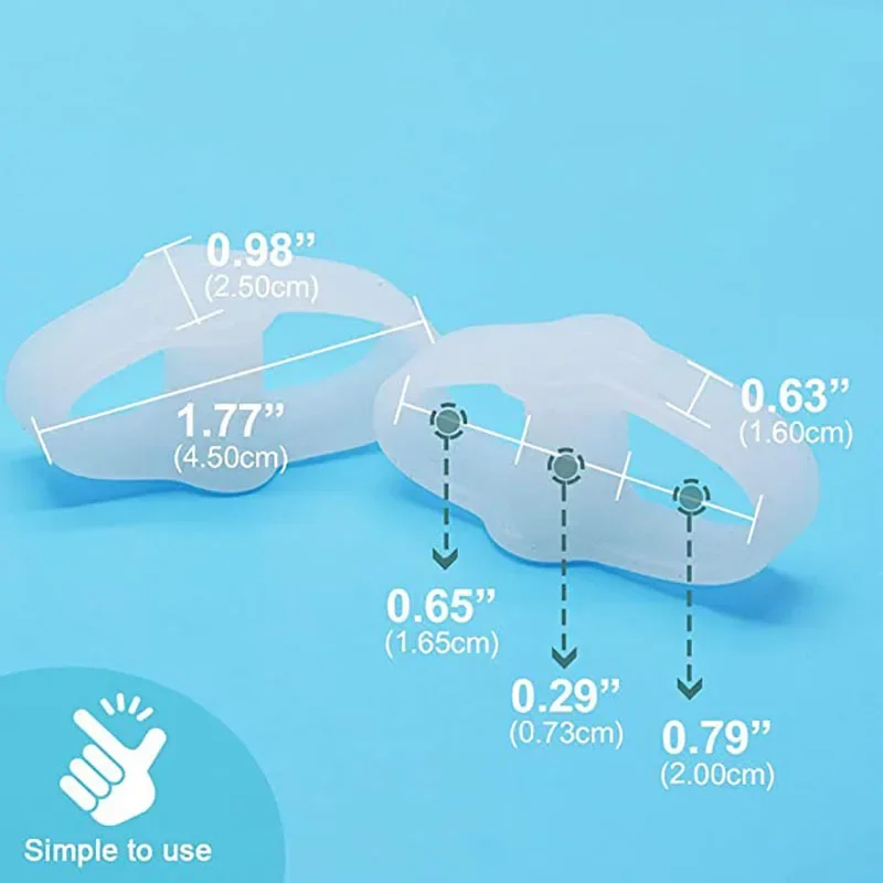 1pair Silicone Two Hole Toe Separator Gel Foot Toe Protector Bunion Orthopedic Hallux Valgus Guard Straightener Belleza Y Salud