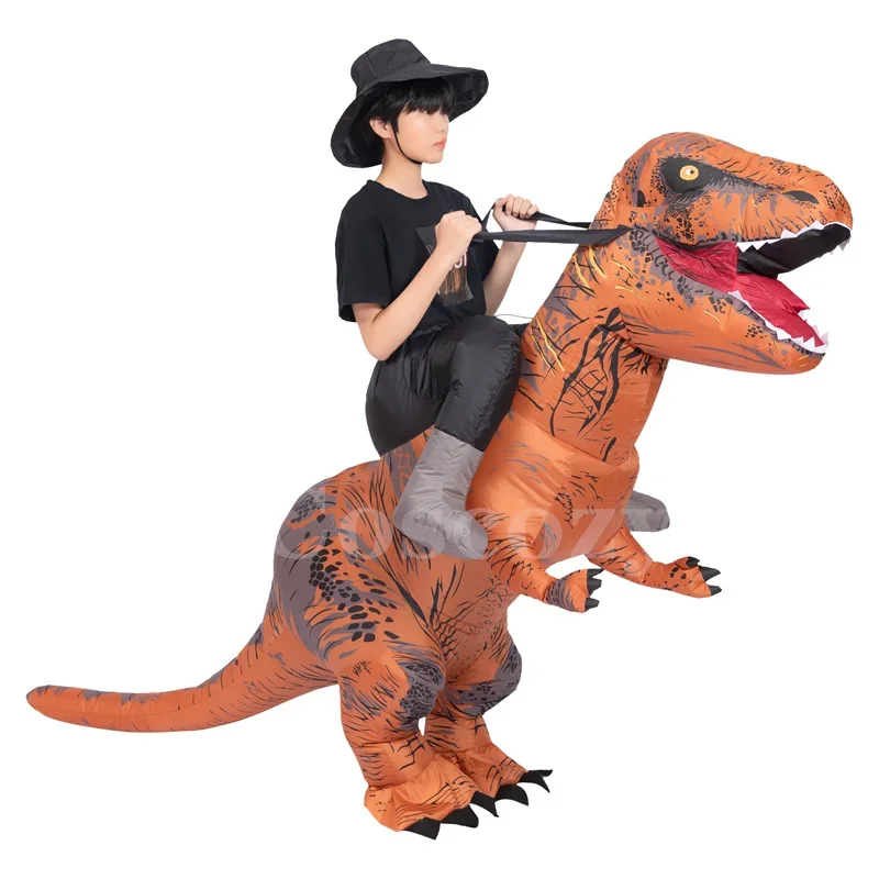 

Dinosaur Inflatable suit Adult Ride on Dino Costumes Cosplay Fancy Dress Riding T-Rex Blow Up Outfit Performance Carnival Props