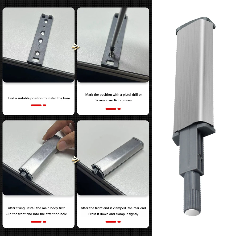 

10 Pcs Soft-Close Cabinet Door Damper Push To Open Drawer Invisible Handle Damper Buffer Touch Damper Buffer for Cabinet Doors