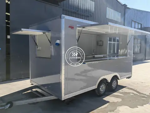 Concessie Food Truck Aangepaste Street Ice Cream Cart Bubble Tea Koffieverkoopwagen Mobiele keuken Food Trailer Volledig uitgerust