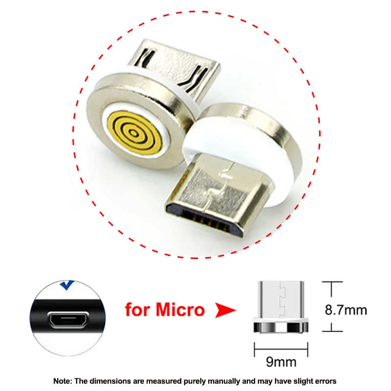 7-Pin Type-C Magnetische Plug Tips – 20 Stuks – Snel Opladen & 360° Rotatie – Universele Adapter