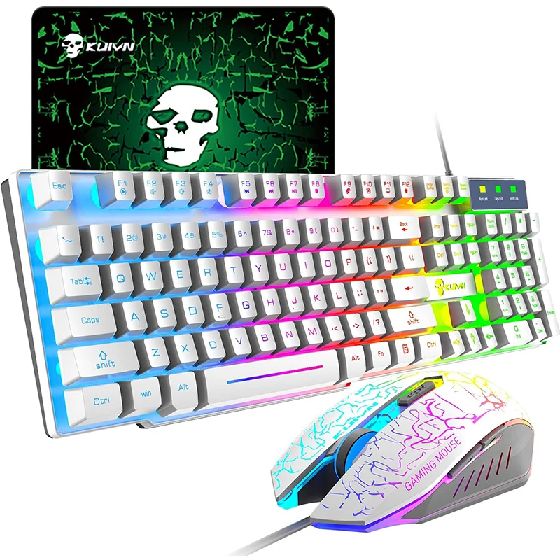 attack shark wired teclado de jogos mouse optico e mouse pads conjunto arco iris para ps4 xbox pc laptop teclado gamer 01