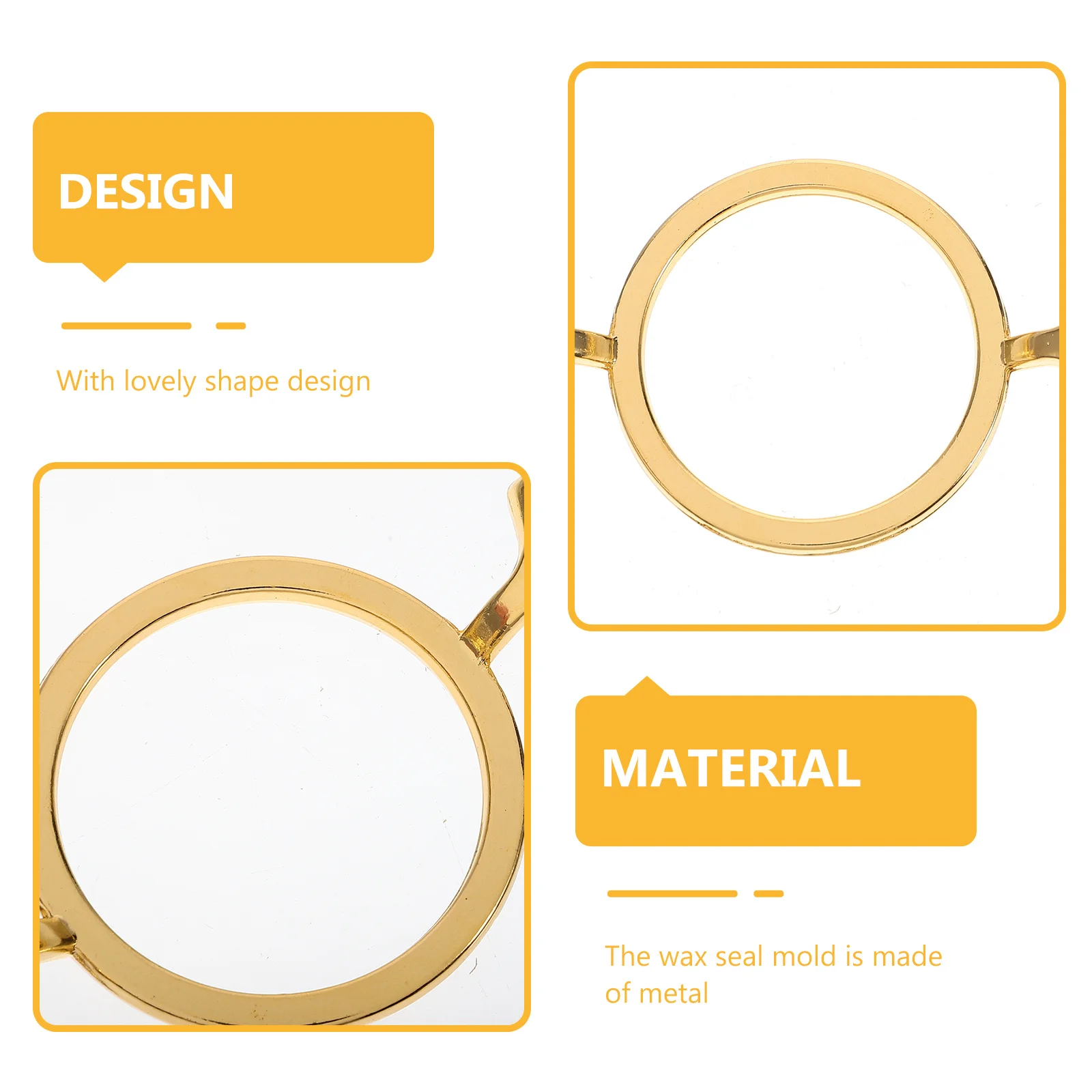 

Wax Seal Mold Metal Ring Shape Diy Stamp Mold For Wedding Invitation Decor, Wax Sealing Supplies Craft Tools