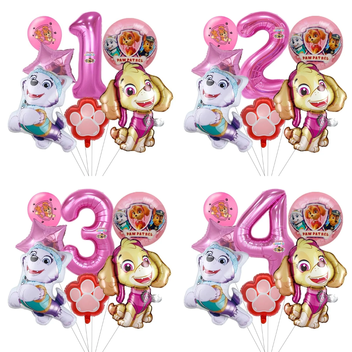 Cartoon Paw Patrol themed party decoration supplies Rescue dog aluminum foil balloon childrens Party Decoration & Supplies gift