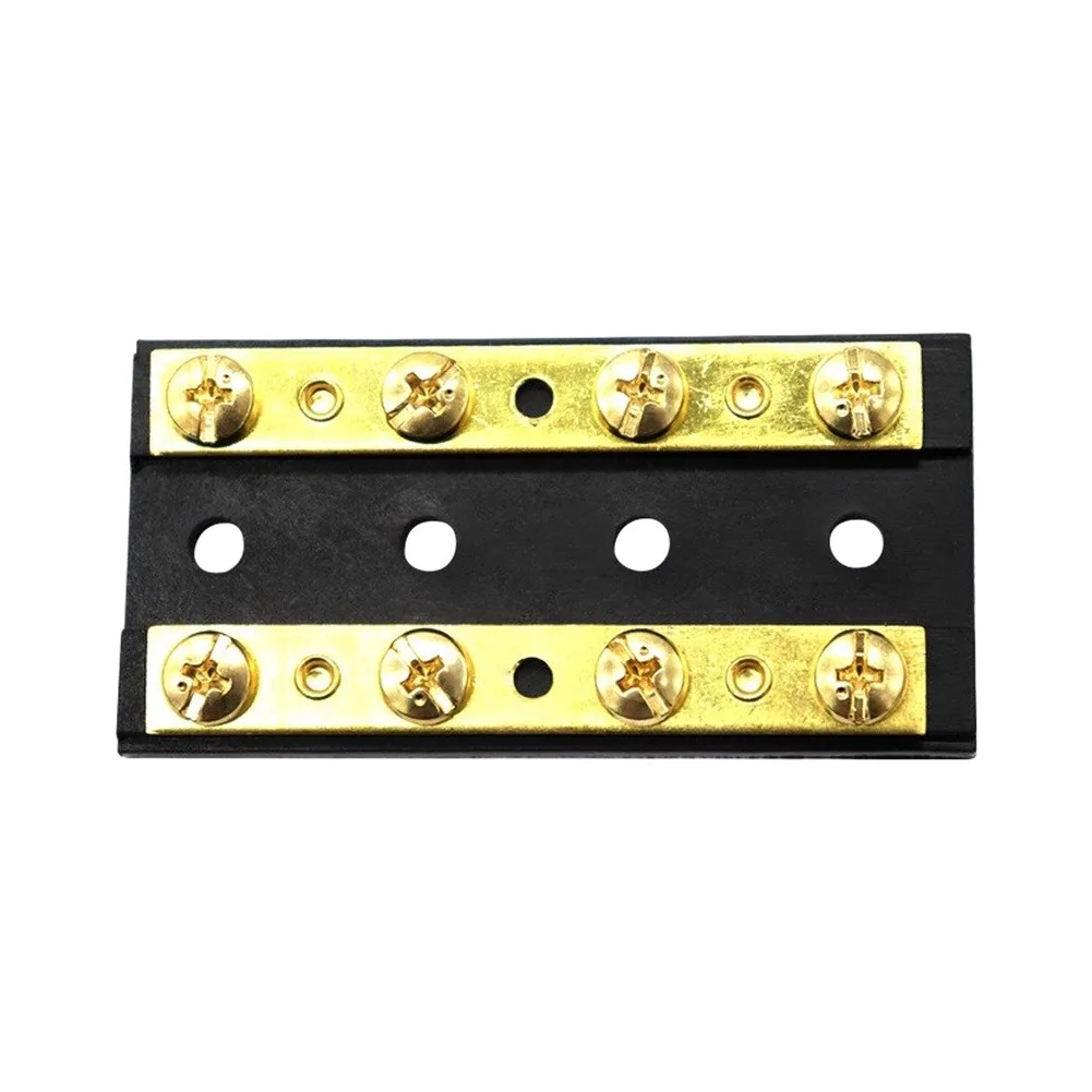 For Car Audio Installation 60A Terminal Block Multi-way Junction Box Black gold High Current Capacity Low Resistance Design