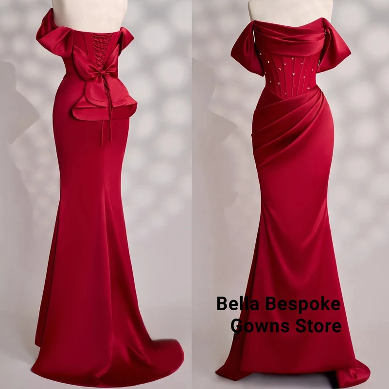 فستان سهرة مكشوف الكتفين للنساء مشد بفيونكة الكويت العربية السعودية فستان حفلة فيستدوس دي نوش مخصص