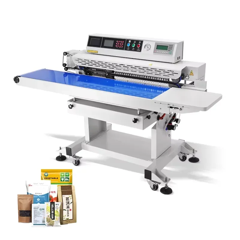 Nitrogen Pouch and Carton Packaging Nitrogen Plastic Bag Coding Sealing Electric Horizontal Automatic Vacuum Sealer Machine