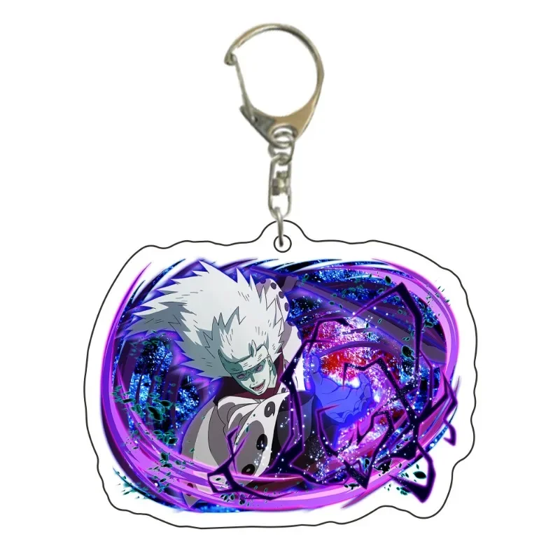 Anime Naruto Acrylic Pendant Keychain Man Women 2D Cartoon Bag Charm Accessories Key Chains Child Fashion Jewelry Itachi Kakashi