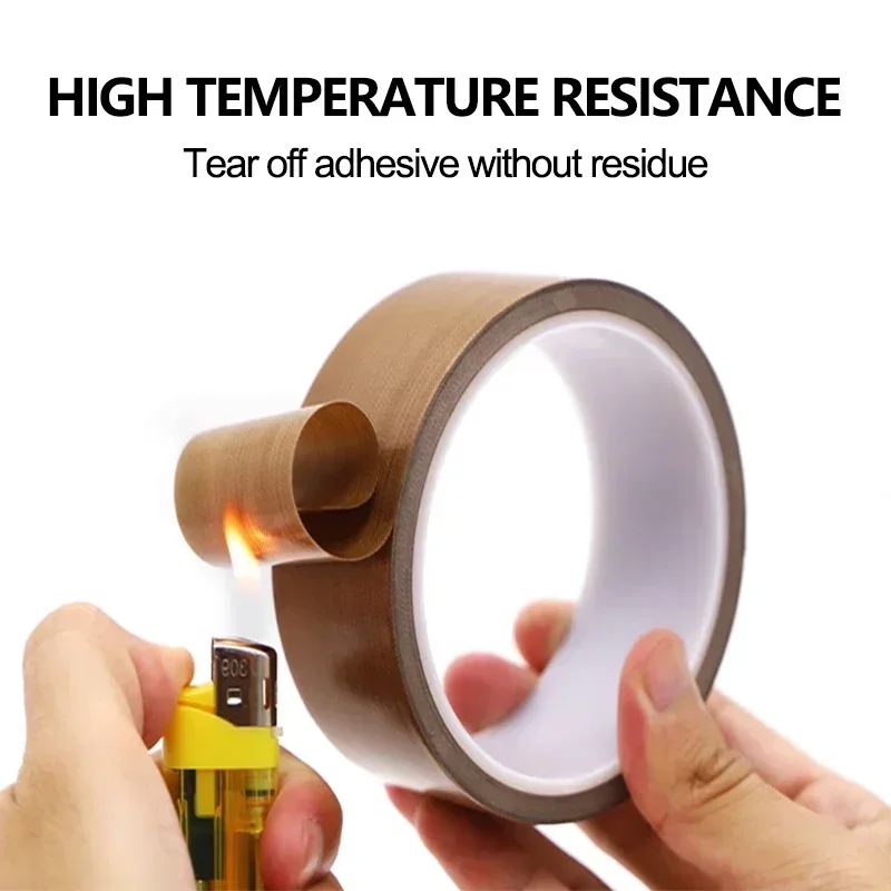 

Width 5~100mm 10M/Roll PTFE Tape Adhesive Cloth Thickness 0.13mm/0.18mm Insulated High Temperature Resistant Sealing PTFE Tapes