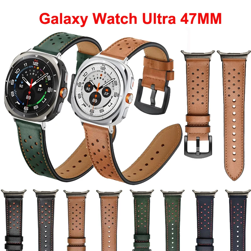 

Кожаный ремешок-петля для Samsung Galaxy Watch Ultra 47 мм, браслет Correa для Galaxy Watch 7 Ultra 47 мм, ремешок для часов, ремень