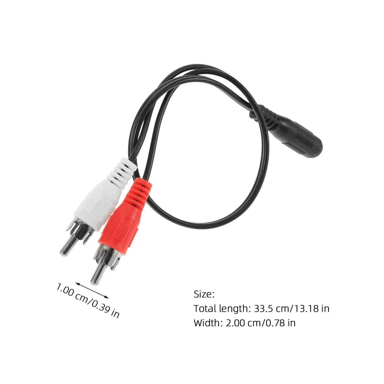 3Pcs 3.5mm Stereo Female to 2 Male Y-Cable 6 Inch Audio Adapter with Gold Plated Connectors for Audio Setup