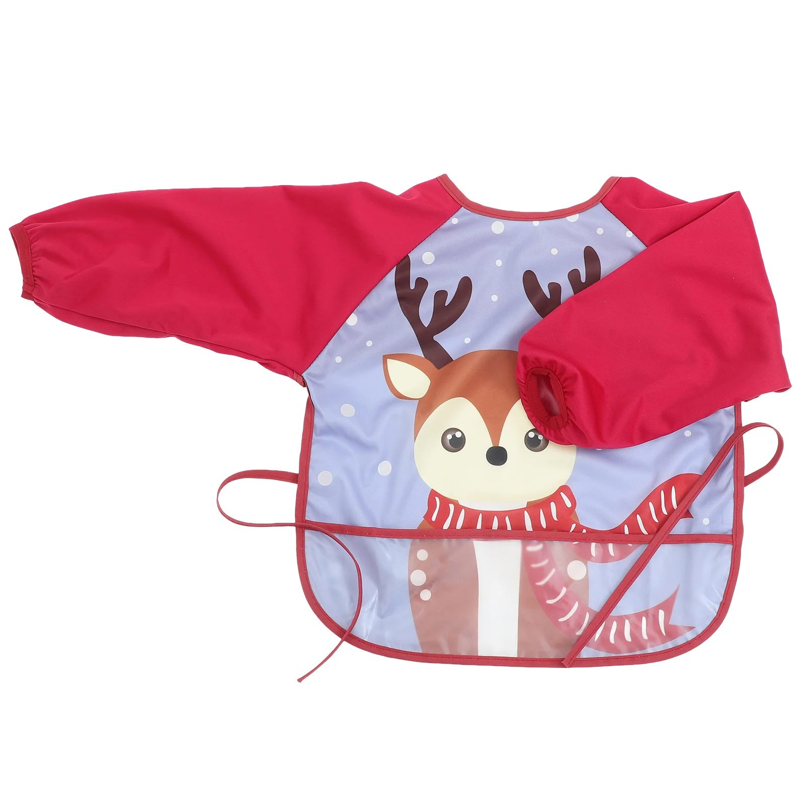 Fully Waterproof Children's Overalls Baby Bibs Christmas Long Sleeve Cotton with Sleeves Sleeved