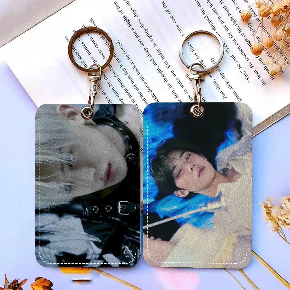 Populaire Kpop Singer Y-Yeonjun Cartoon Card Sleutelhanger Anime Mode Hanger Tas ID Deur Card Case Bus Card