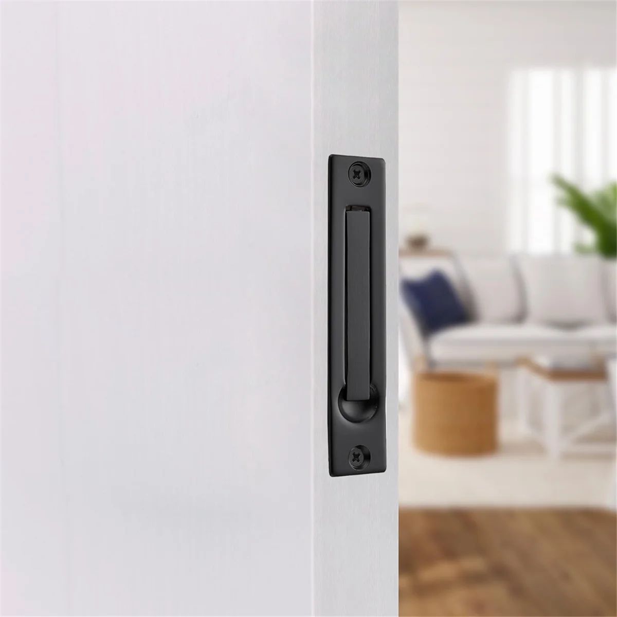 HOT 2 Pack Pocket Door Pull Solid Pocket Door Flush Edge Pull Pocket Door Handles in Matte Black