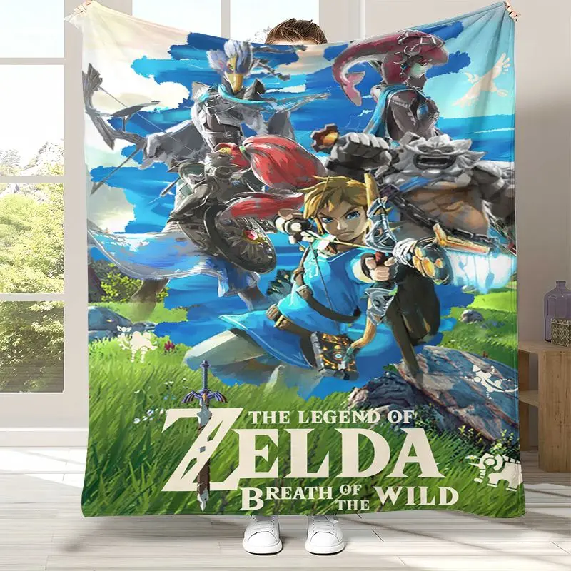 Classic Game Z-Zelda Hylian Crest Link Soft Flannel Throw Blanket,Cozy Blanket for Bed,Sofa,Living Room,Camping,Home Decor,Gift