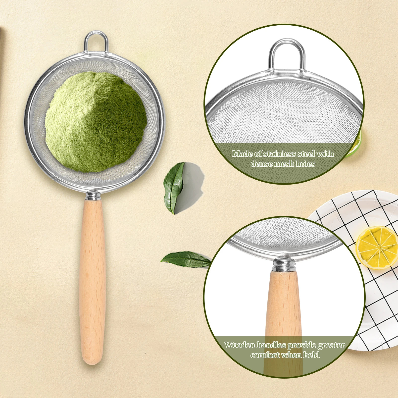Japanse Matcha Making Tool Kit met keramische gardehouder Bamboe garde Theekop Zeef en spatel Matcha Making Accessoires