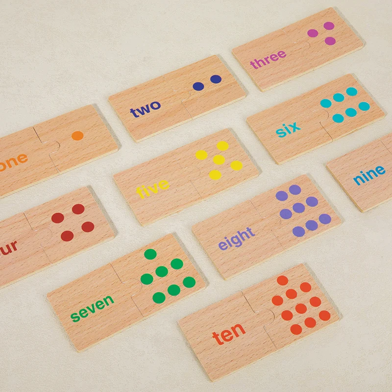لعبة الرياضيات مونتيسوري خشبية تعلم عدد الهندسة الاطفال عدد مطابقة لغز نمط رقمي رشاقته كتل لعبة للأطفال