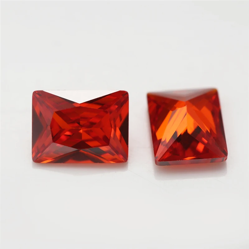 Größe 2x3mm~10x12mm 5A Rechteckiger Schliff Zirkonia-Steine Verschiedene Farben Lose CZ Synthetische Edelsteine für Schmuckherstellung – Detail 3