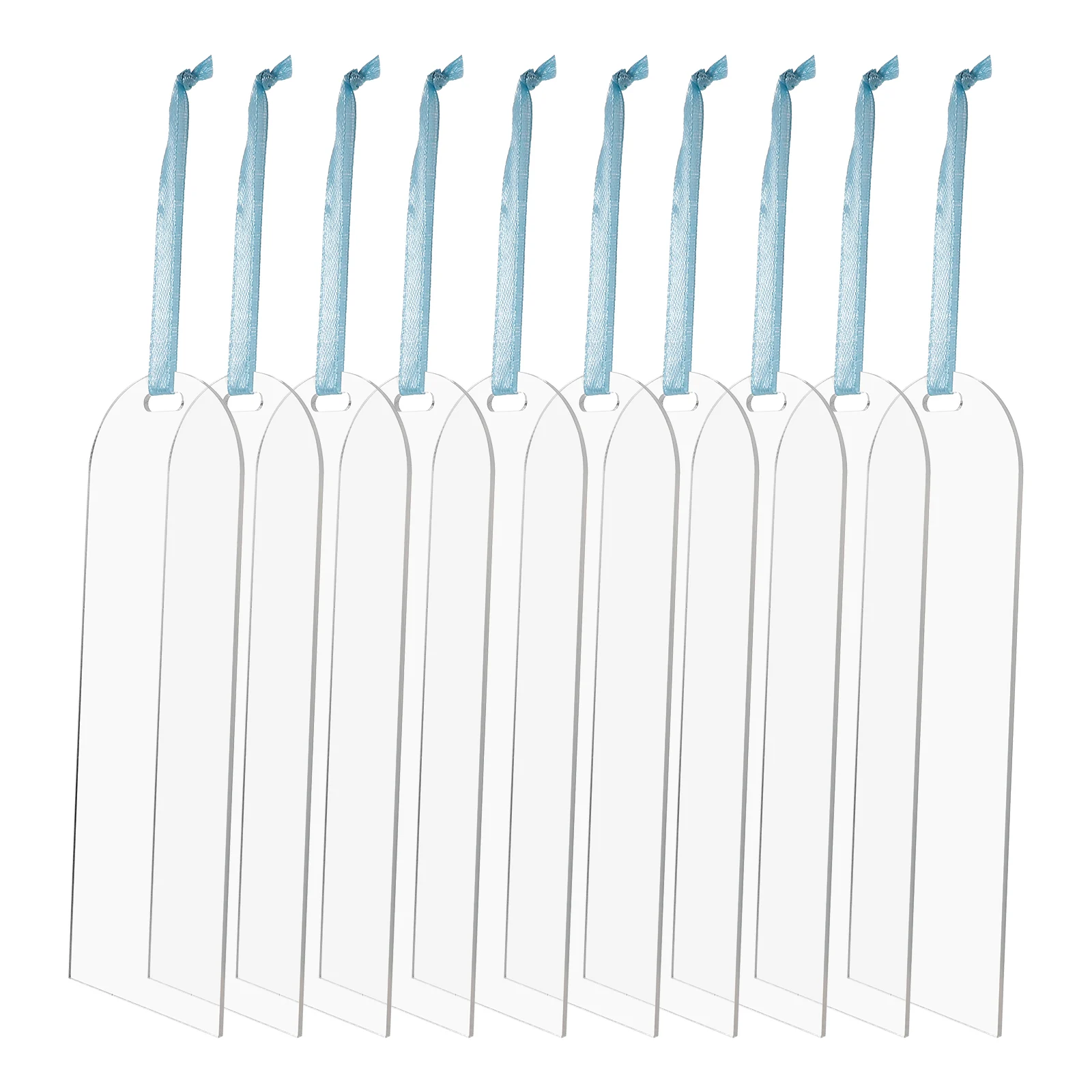 10 Pcs Acrylic Bookmarks Blank Reading DIY Marker Lightweight Gifts Writers Readers Page Marker Book Label Student