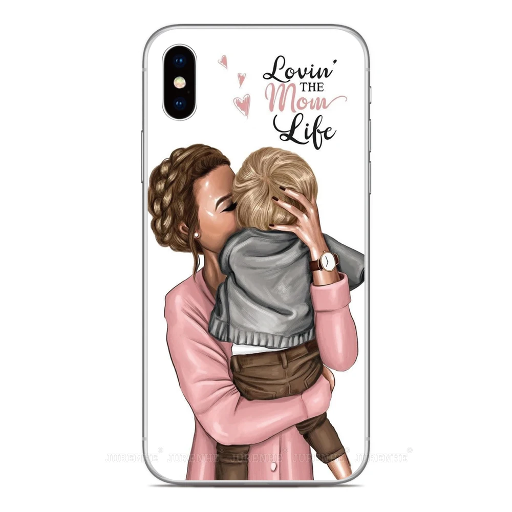 Mom Girl Boy Back Cover For Oukitel C53 C51 C50 C38 WP50 WP52 C36 C35 C33 C32 C31 C23 C25 C22 C21 C19 C18 K9 Pro Phone Case