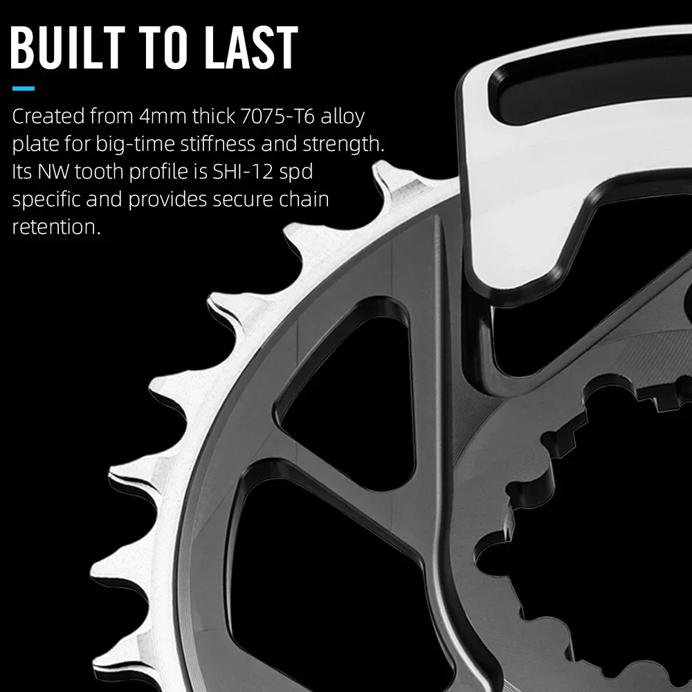 Fit for Sram Direct Mount Chainring 32T/34T/36T Boost Chainring with RYET Chain Wheel Removable Bashguard Narrow-Wide Offset 3mm