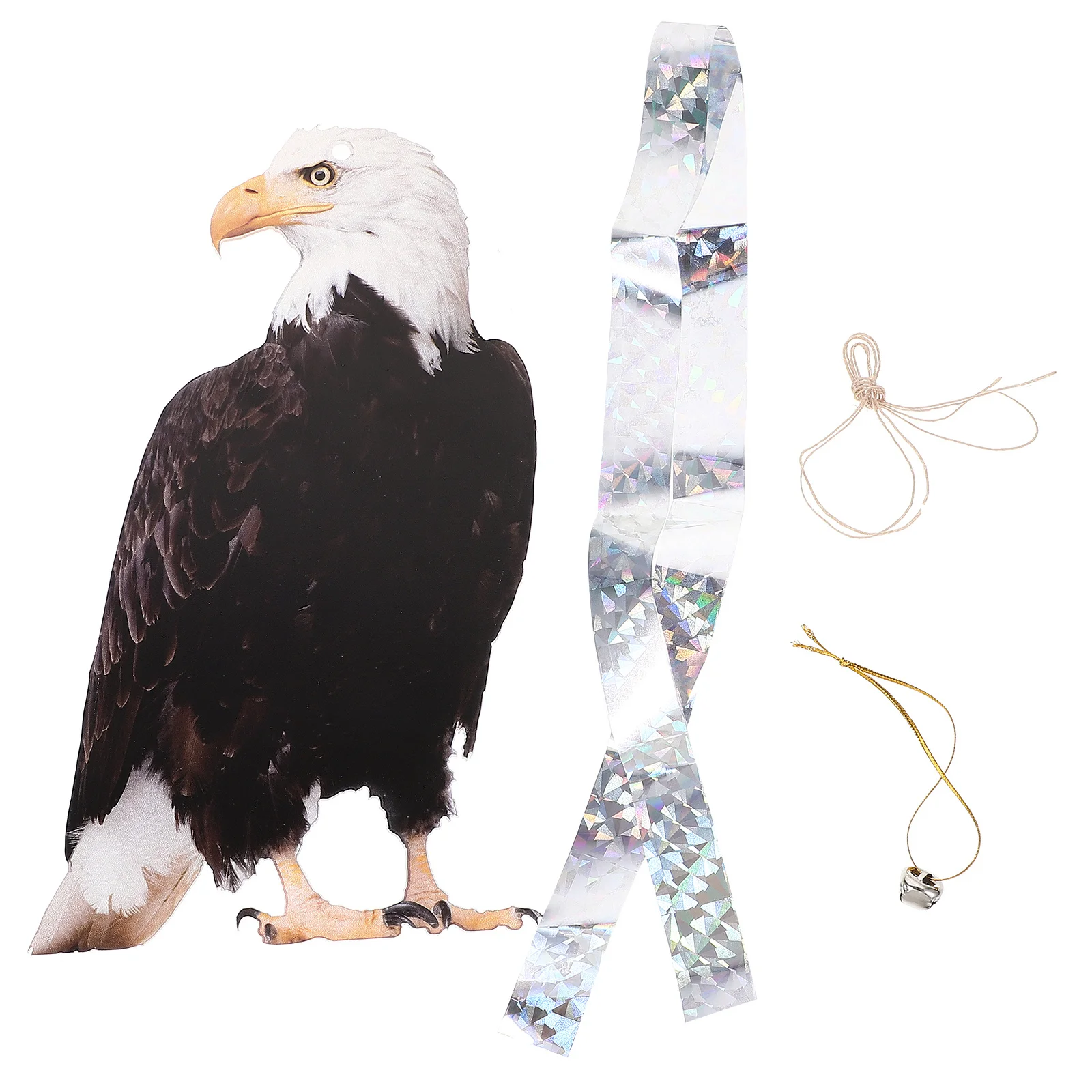 

2 Sets Realistic Eagle Bird Deterrents Decorative Rotating Garden Hanging Ornaments Outdoor Yard Hanging Art