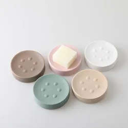 Concrete Round Soap Dish Silicone Molds Candle Holder Stand Plaster Tray Mold Terrazzo Oval Drain Soap Tray Cement Mold