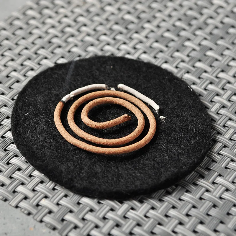 6 Pcs/lot Fireproof Mat for 4/12 Hours Incense Burner Black Aluminum Foil Flame Retardant Cotton Sandalwood Scented Plate