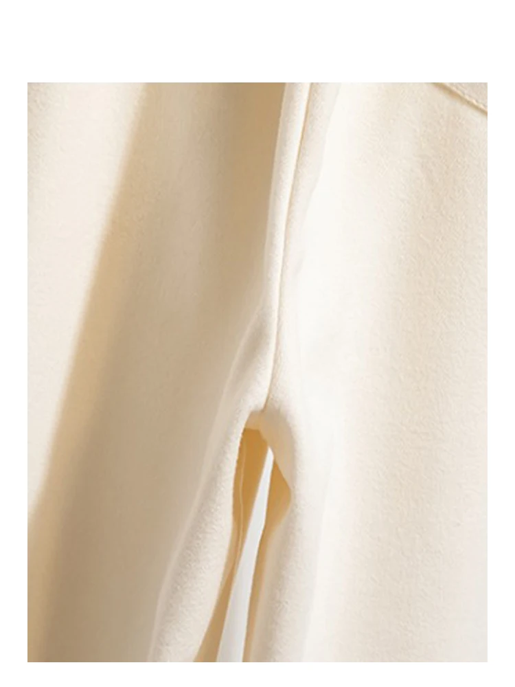 plus Size High Waist Fce Lined Wide Leg Pants Women's Casual Faion plus Size Pants Winter Straight Leg Trousers