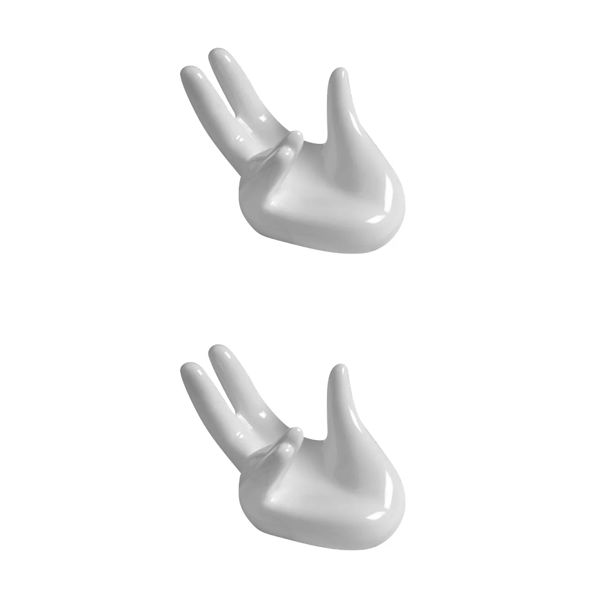 2 PCS Ceramic Hand Bracelet Prop Ceramics Photography Jewelry Holder Tray Decor Display Stand Decoration