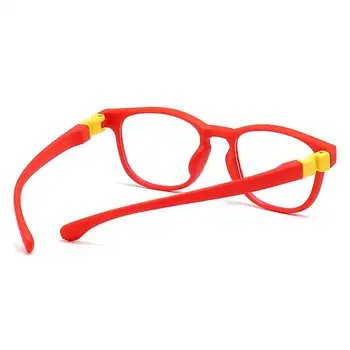 Barn Anti-blått ljus glasögon avtagbara silikon barn pojkar flickor datorglasögon ultralätta bågar ögonskydd glasögon 10 best sales Kids glasses frame - №1