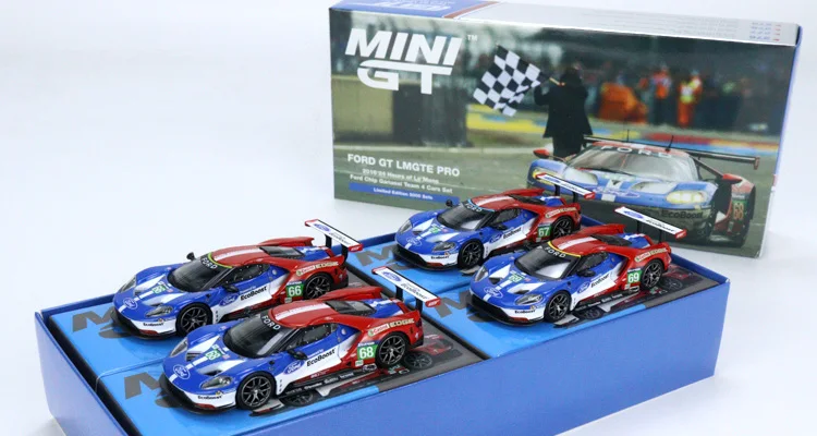 MINI GT 1:64 MGTS0001 Ford GT LM GTE PRO 2016 24 Hrs Le Mans Chip Ganassi Team 276 278 279 Die-cast alloy car model collection