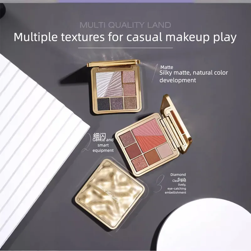 تتميز مجموعة المكياج الخفيفة The Little Bear Chasing 5 ألوان وألوان أحمر الخدود وظلال العيون والكنتوري الكل في واحد