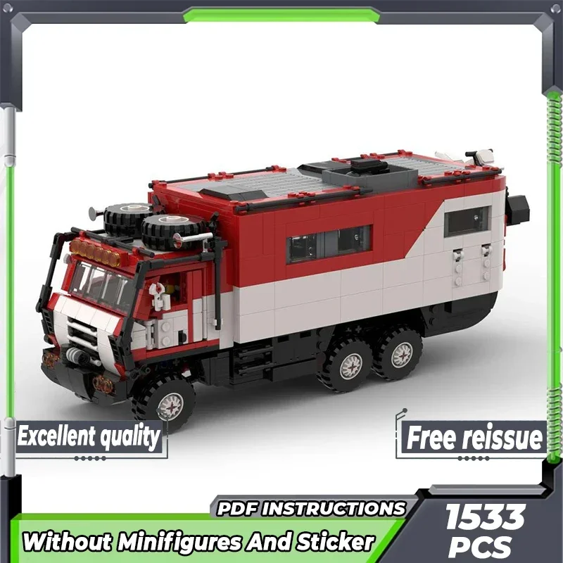 City Vehicle Model Moc Building Bricks Classic V10 Camper Technology Modular Blocks Gifts Christmas Toys DIY Sets Assembly