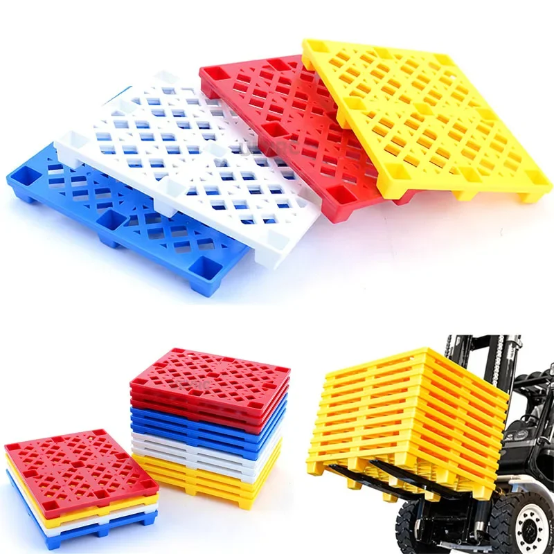 2pcs Simulation Forklift Tray Floor Board Scene Props for 1/14 Tamiya KABOLITE K180-100 Arocs K3362 RC Truck SCANIA VOLVO Car