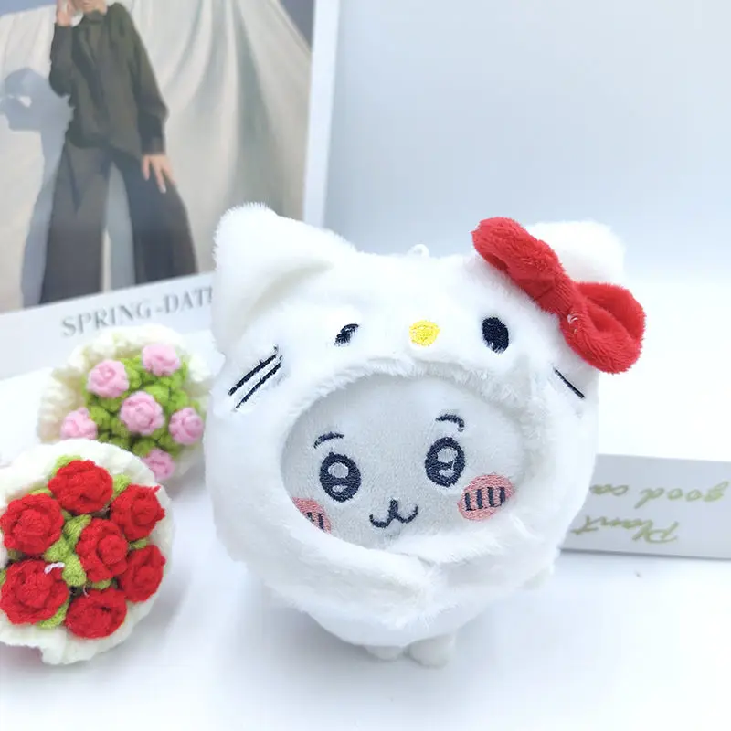 

Chiikawa Plush Keychain Cute Cartoon Dress Up Doll Bag Pendant Stuffed Toy with Costumes Hachiware Usagi Gift Collectible