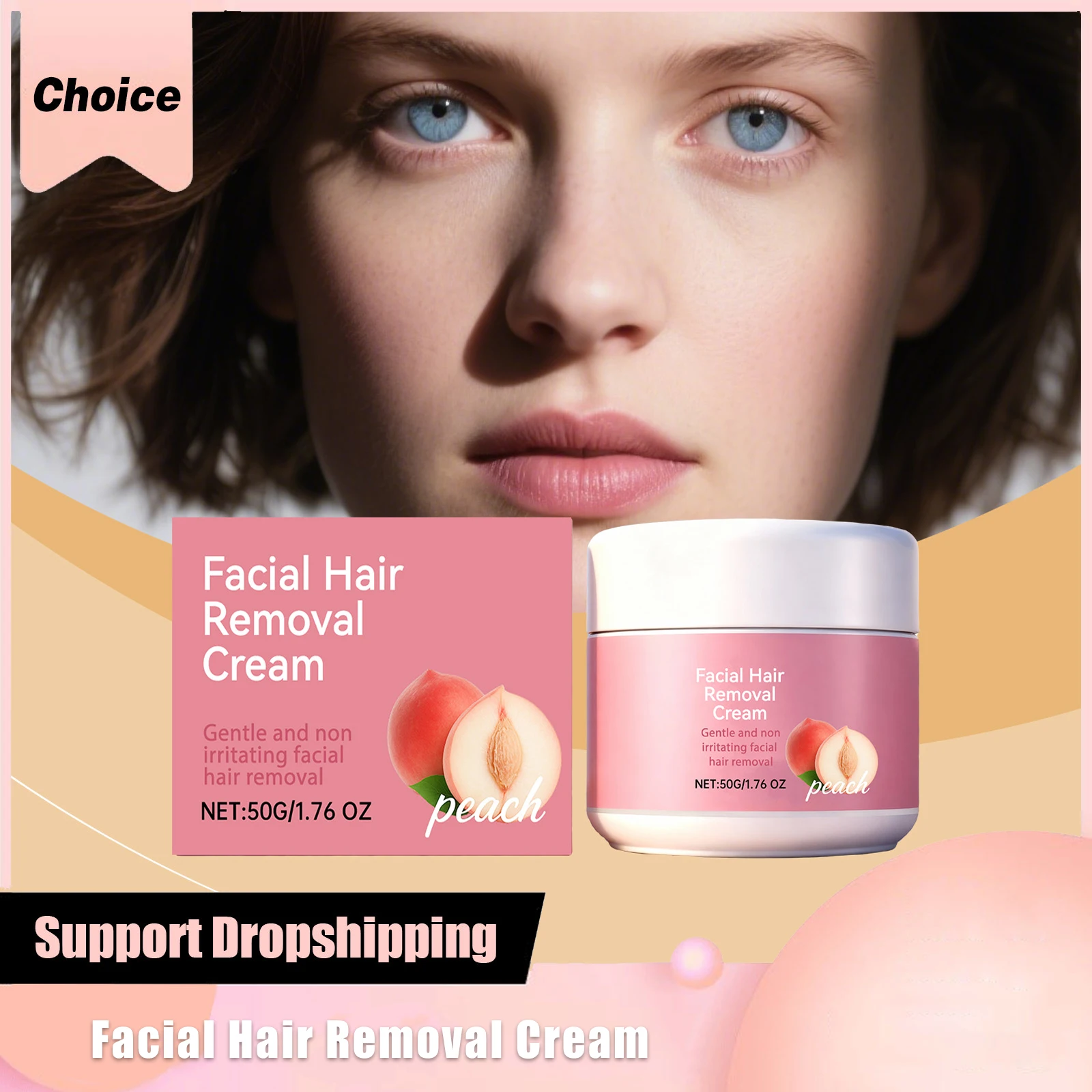 

Facial Gentle Hair Removal Cream Inhibit Growth Quickly Dissolve Hair Roots Smooth Skin Non-irritating Painless Hair Removal Gel