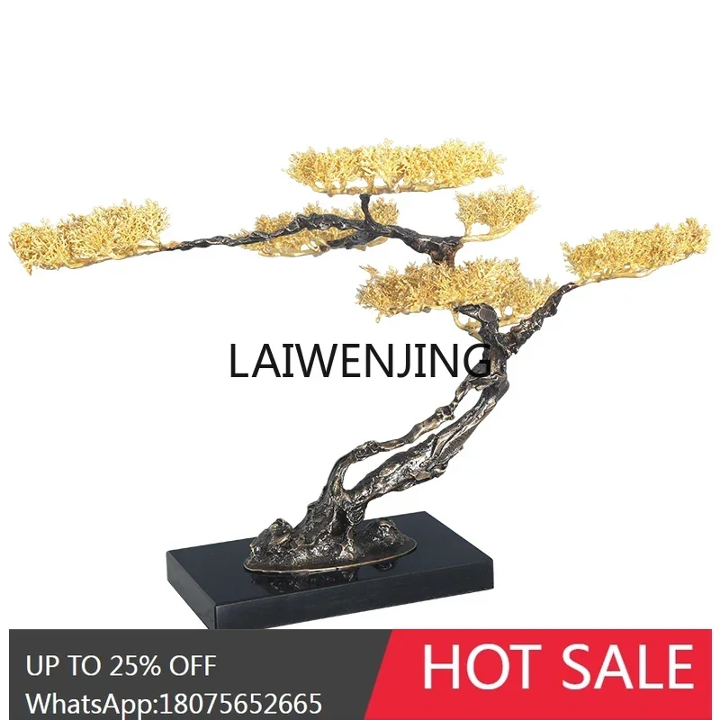 entrance copper tree light luxury metal lucky welcome pine tree ornament