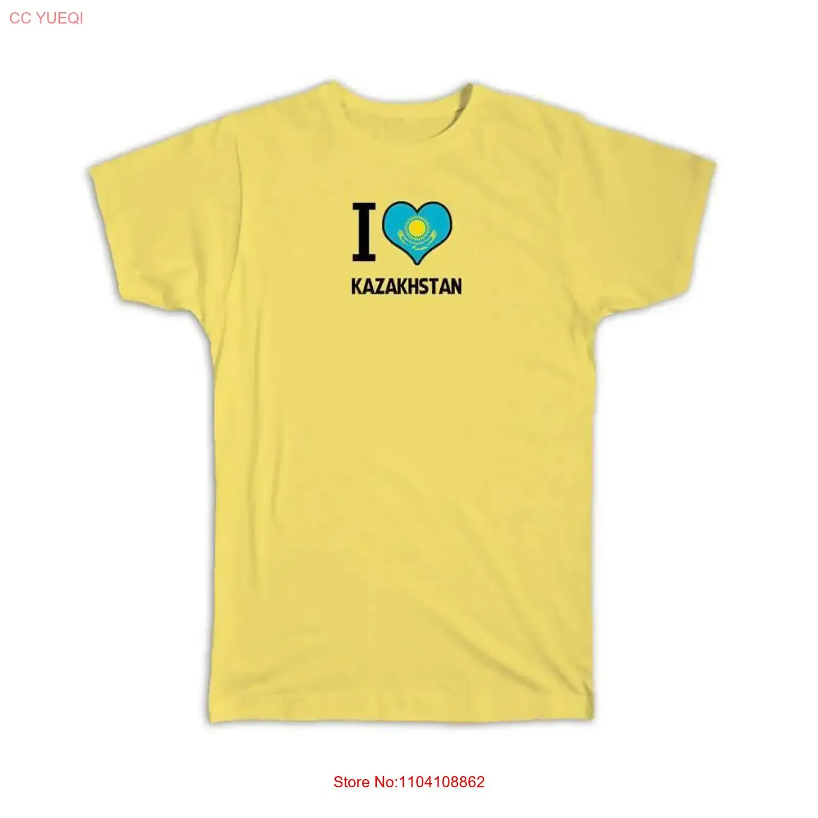 Camiseta con Diseño de la Bandera de Kazajistán, Escudo Nacional, Estilo Vintage, Lavada, Elegante, Transpirable, para Extranjeros Kazajos