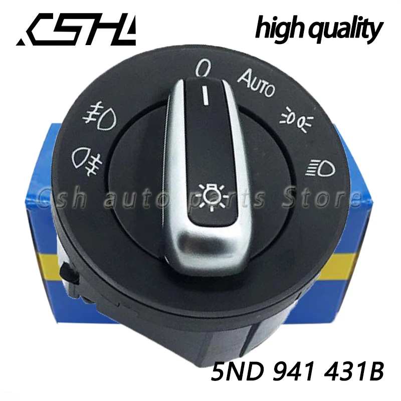 

Car Headlight Switch Fog Light Control 5ND941431B Auto Accessories For VW Passat B6 B7 Golf Jetta MK6 MK5 Tiguan SEAT 3C8941431A