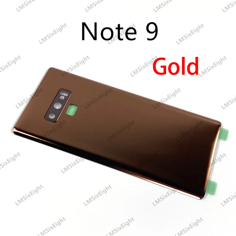 Back Glass note9 Replacement For Samsung Galaxy note 9 N960 Battery Cover Rear Door Housing Case Lid Panel Camera Lens Sticker