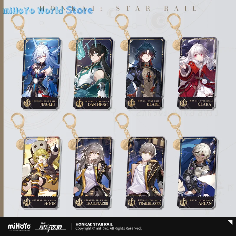 Jingliu Pendant Official Original Honkai Star Rail March7th Caelus Acrylic Pendant Characters Key Chain Dan Heng Yukong Gifts