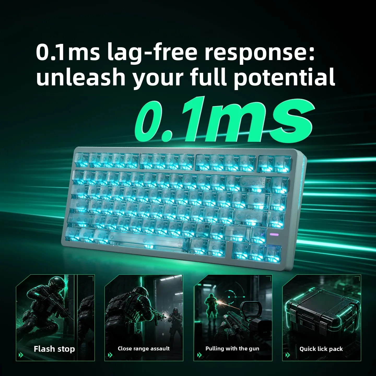 VGN Neon75 Air Magnetic Switch Gaming Keyboard Gasket Structure  RGB 8K Polling Rate Esports Mechanical Keyboard For PC Gamer