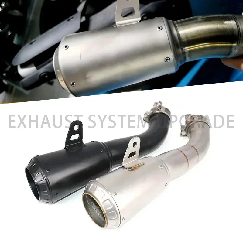 For YAMAHA YZF-R3 R3 R25 MT-03 MT03 R30 MT-25 Motorcycle Exhaust Escape Slip on Modified Muffler with Middle Link Pipe Systems